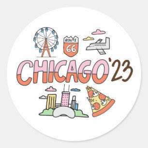 Sticker Rond Chicago 2023