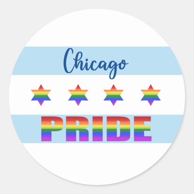 Sticker Rond Chicago Pride (Devant)