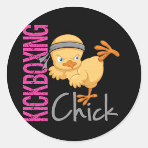 Sticker Rond Chick Kickboxing