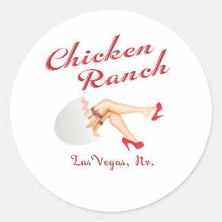 Sticker Rond Chicken Ranch Las Vegas Nevada