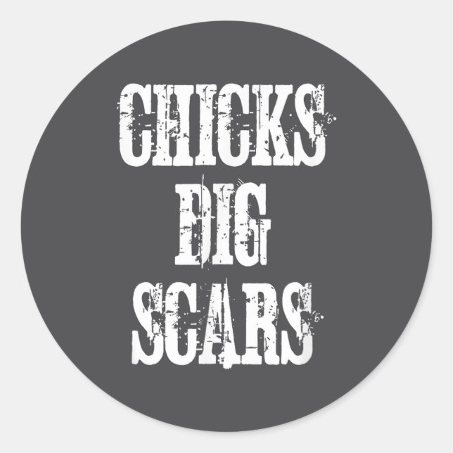 Sticker Rond Chicks Dig S Shirt Congenital Heart Defect Chd War (Devant)