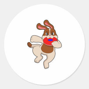 Sticker Rond Chien à jouer