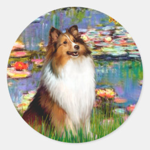 Sticker Rond Chien à mouton de Shetland (Bz) - Lys 2