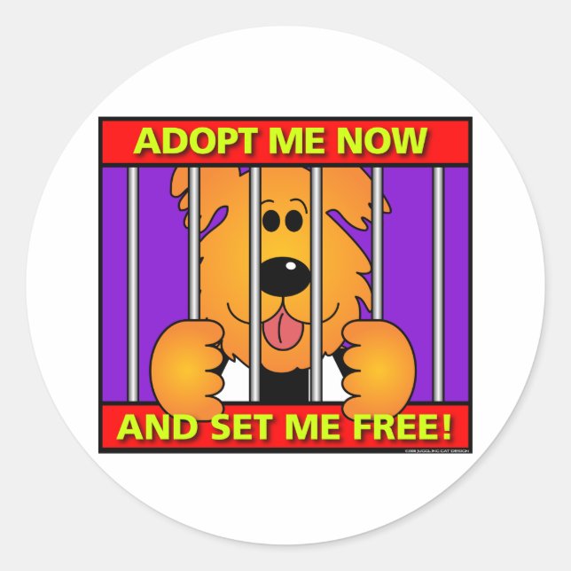 Sticker Rond Chien-abri (Devant)