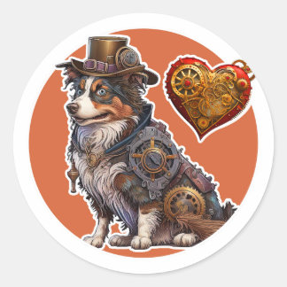 Sticker Rond Chien berger australien