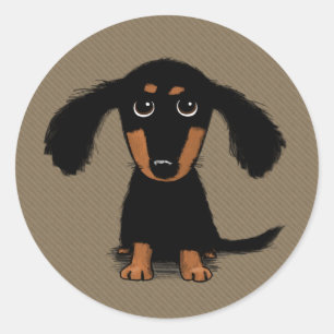 Sticker Rond Chien Chien Chien Chien Chien Chien Chien Cher