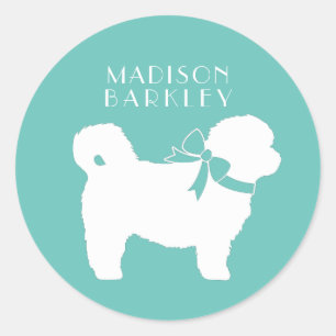 Sticker Rond Chien Chien Chien Chien Chien Chien Chien Chien Ch