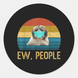 Sticker Rond Chien Chien Chien Chien Chien Chien Chien Maigre P