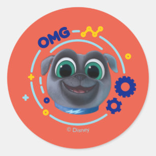 Sticker Rond Chien Chien Pal Bingo - OMG