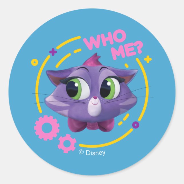 Sticker Rond Chien Chien Pal | Hissy - Qui ? (Devant)