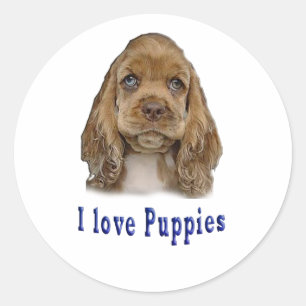 Sticker Rond Chien chiot