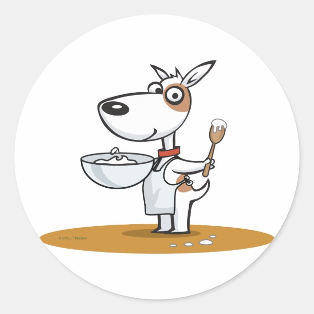 Sticker Rond Chien Cook (Devant)