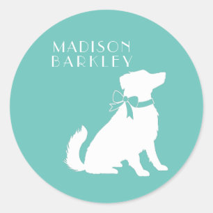 Sticker Rond Chien de Berger australien Chien Chien Chien Chien