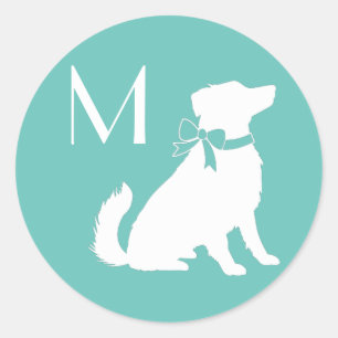 Sticker Rond Chien de Berger australien Chien Chien Chien Chien