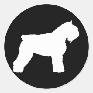 Sticker Rond Chien de Bouvier des Flandres