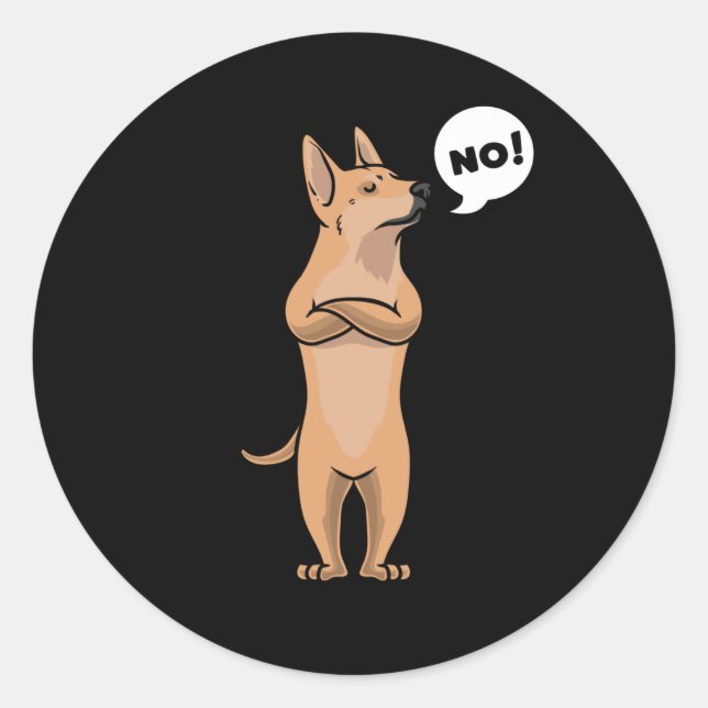 Sticker Rond Chien de Carolina têtu (Devant)