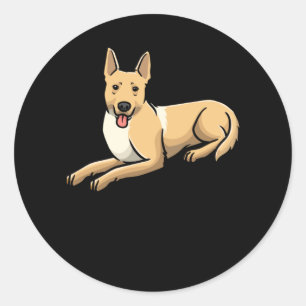 Sticker Rond Chien de Caroline