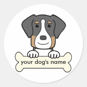 Sticker Rond Chien de montagne suisse personnalisé