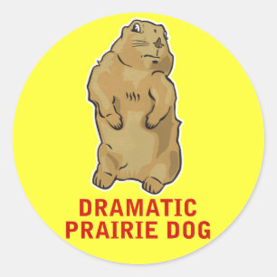 Sticker Rond Chien des Prairies dramatique