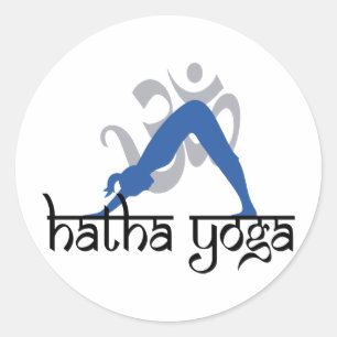 Sticker Rond Chien face vers le bas Hatha Yoga