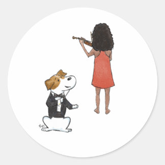 Sticker Rond Chien maestro