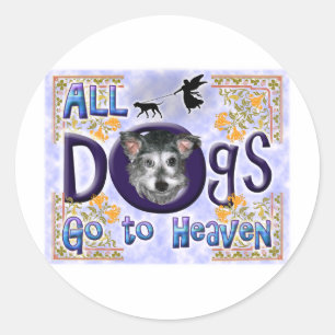 Sticker Rond Chien paradis