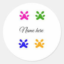 Chien patte coloré animal ajouter nom texte animal