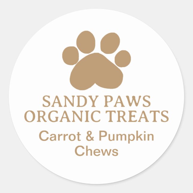 Sticker Rond Chien Traite Petite Entreprise Cadeaux Maison (Devant)