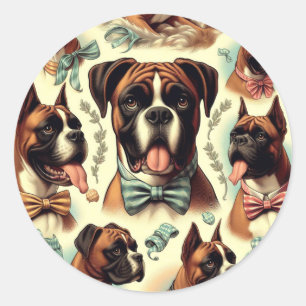 Sticker Rond Chien vintage sans soudure