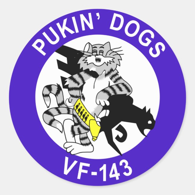 Sticker Rond Chiens de VF-143 Pukin (Devant)