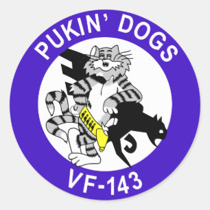 Sticker Rond Chiens de VF-143 Pukin