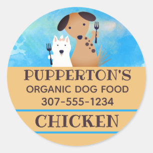 Sticker Rond chiens gâteries faites maison pour chien chef de c