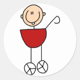 Sticker Rond Chiffre De Bébé Dans L'Autocollant De Transport
