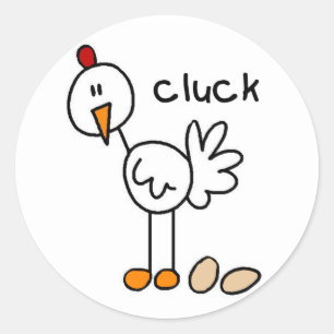 Sticker Rond Chiffre poulet de bâton