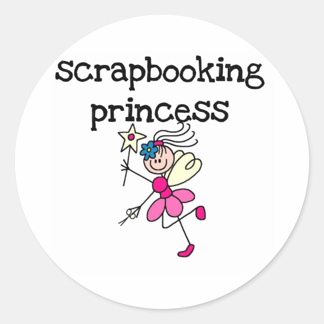 Sticker Rond Chiffre princesse de bâton d'album (Devant)
