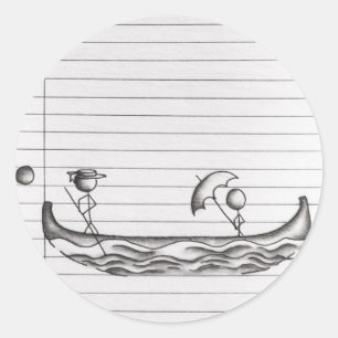 Sticker Rond Chiffres de bâche sur un bateau à Gondola