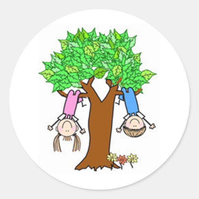 Sticker Rond Chiffres de bâton (Devant)