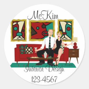 Sticker Rond Chiffres de change