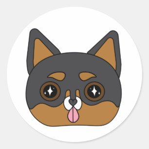 Sticker Rond Chihuahua