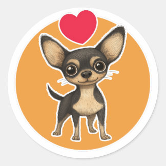 Sticker Rond Chihuahua