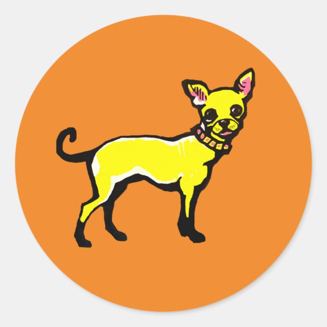 Sticker Rond Chihuahua (Devant)
