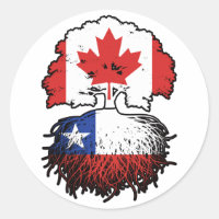 Chili Chilien Canada Drapeau des racines d'arbres