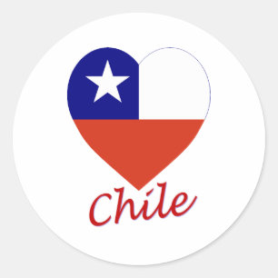 Sticker Rond Chili - Coeur du drapeau