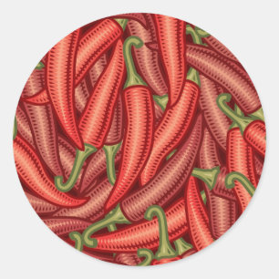 Sticker Rond Chili Peppers
