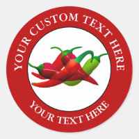 Chili Peppers Custom Text Logo Icon 3"