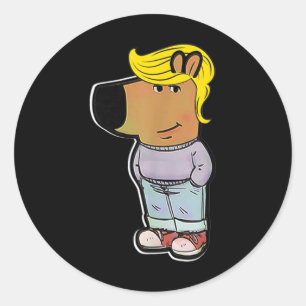 Sticker Rond Chill Trump mème drôle Chill mecs mème