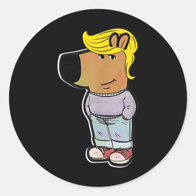 Sticker Rond Chill Trump mème drôle Chill mecs mème (Devant)
