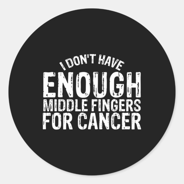Sticker Rond Chimie amusante Chimiothérapie Bataille Cancer (Devant)