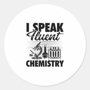 Sticker Rond Chimie, paroles de l'enseignant   Cadeaux d'étudia