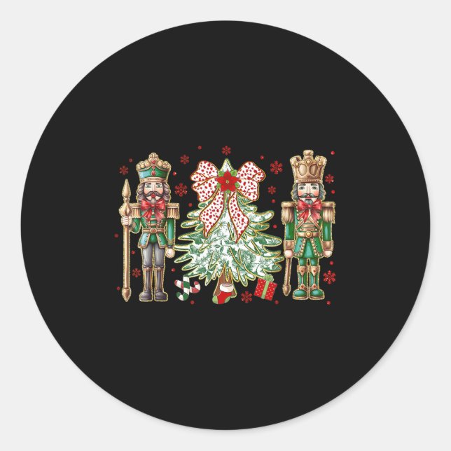 Sticker Rond Chinoiserie Noisette de Noël Arbre de Noël Co (Devant)